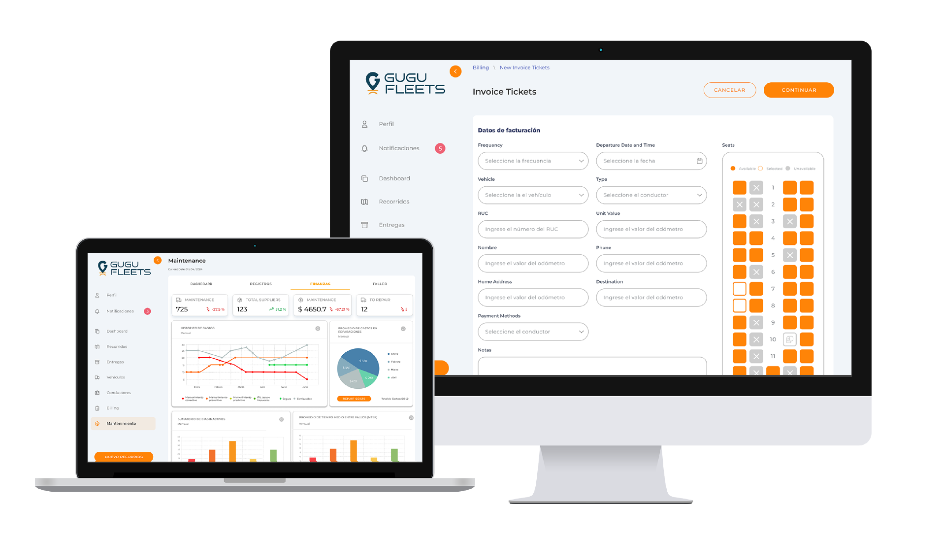 Ordenadores con GuguFleets Web